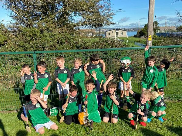 Shamrocks U6s and U5s in Crosshaven on Sat Oct 17th for a hurling blitz